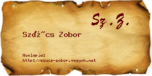 Szűcs Zobor névjegykártya